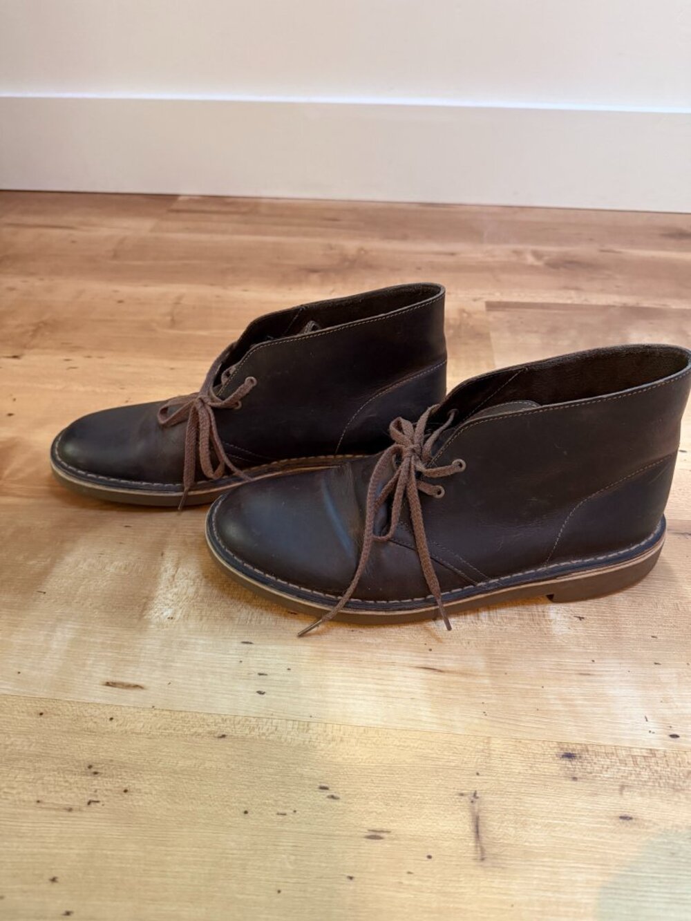 COLLECTION BY CLARKS Mens Brown Desert Round Toe Leather Chukka Boots 10M 43